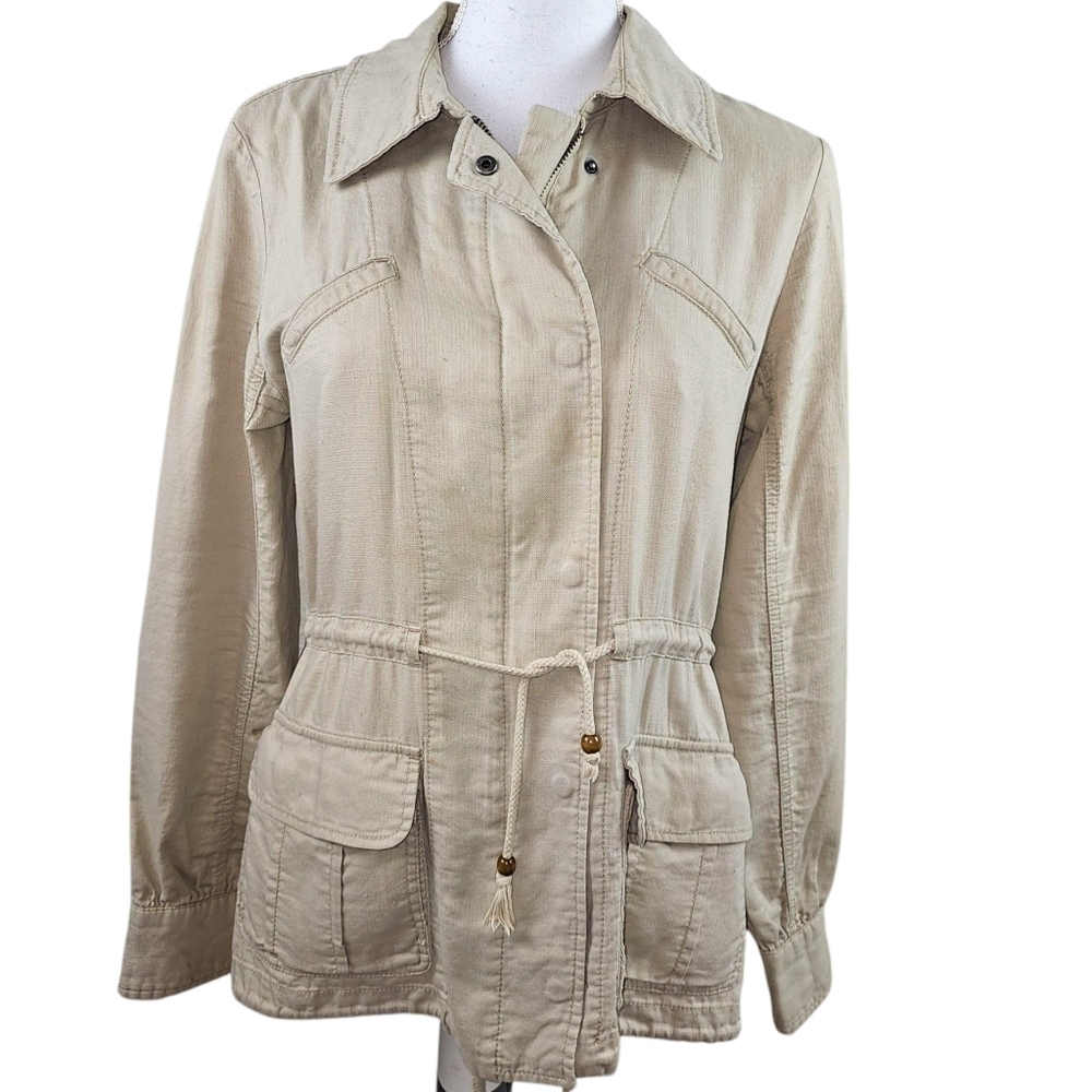 Lucky Brand Standard Issue Khaki Cargo Jacket in Small